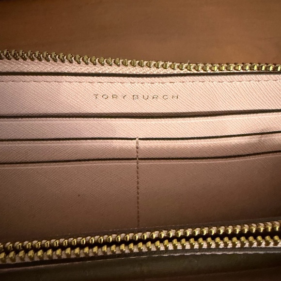 Tory Burch Wallet Gemini Link Zip Continental Flower Fields Zip Around - Picture 5 of 6